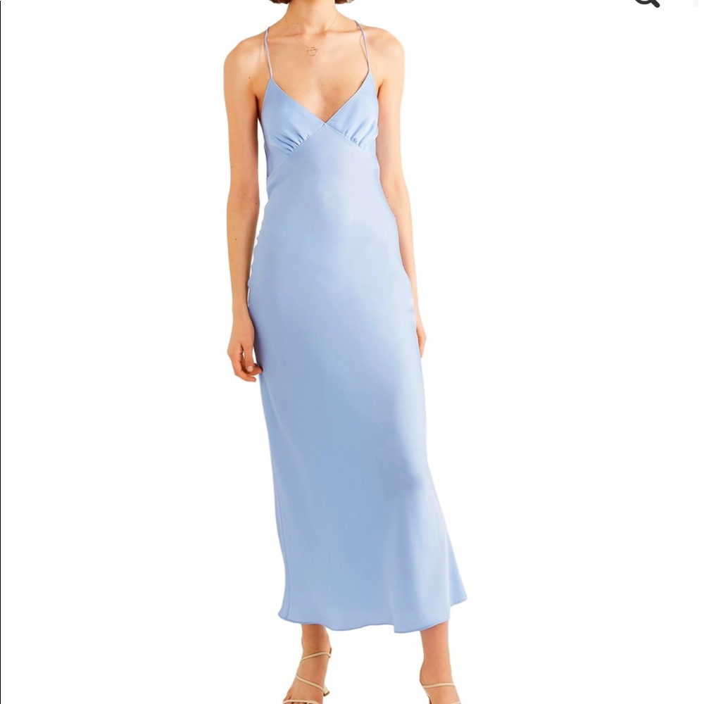 The Line by K - Blue Hammered Satin Dress - size M